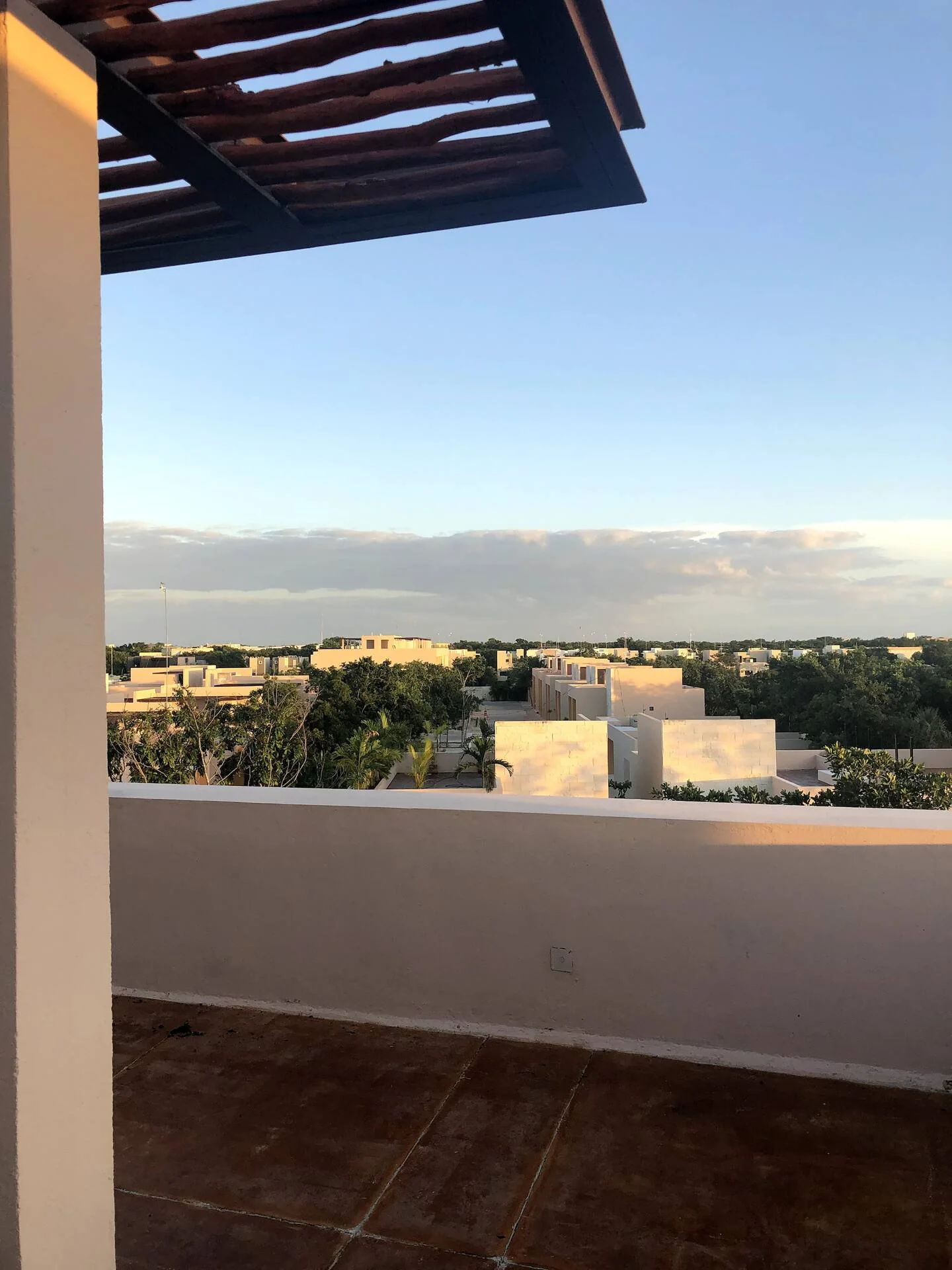 Vista despejada desde la terraza rooftop privada